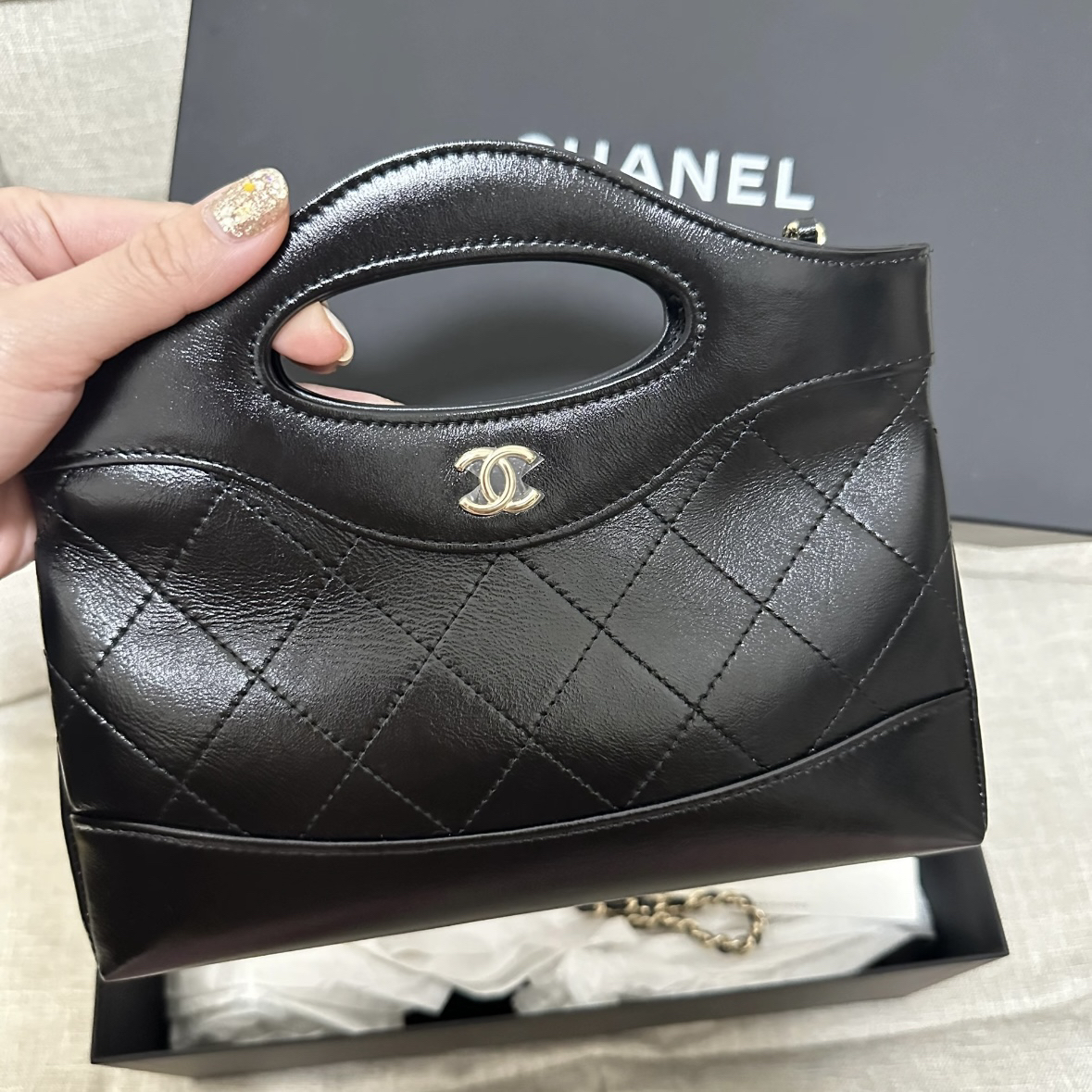 95新 Chanel/香奈儿 98新 奢总管/24c 31bag nano包/芯片