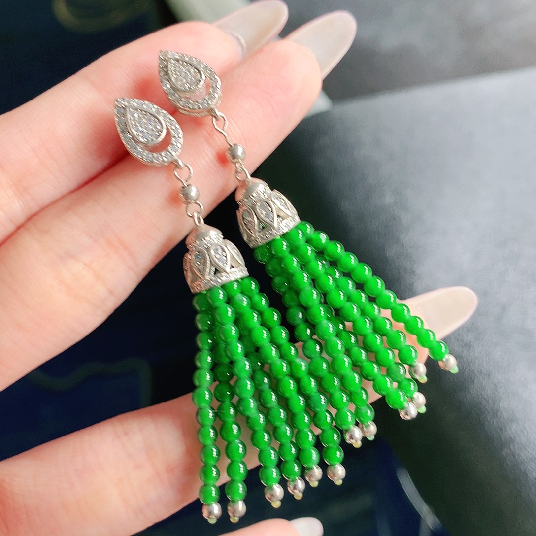 翡翠未镶嵌手链耳饰