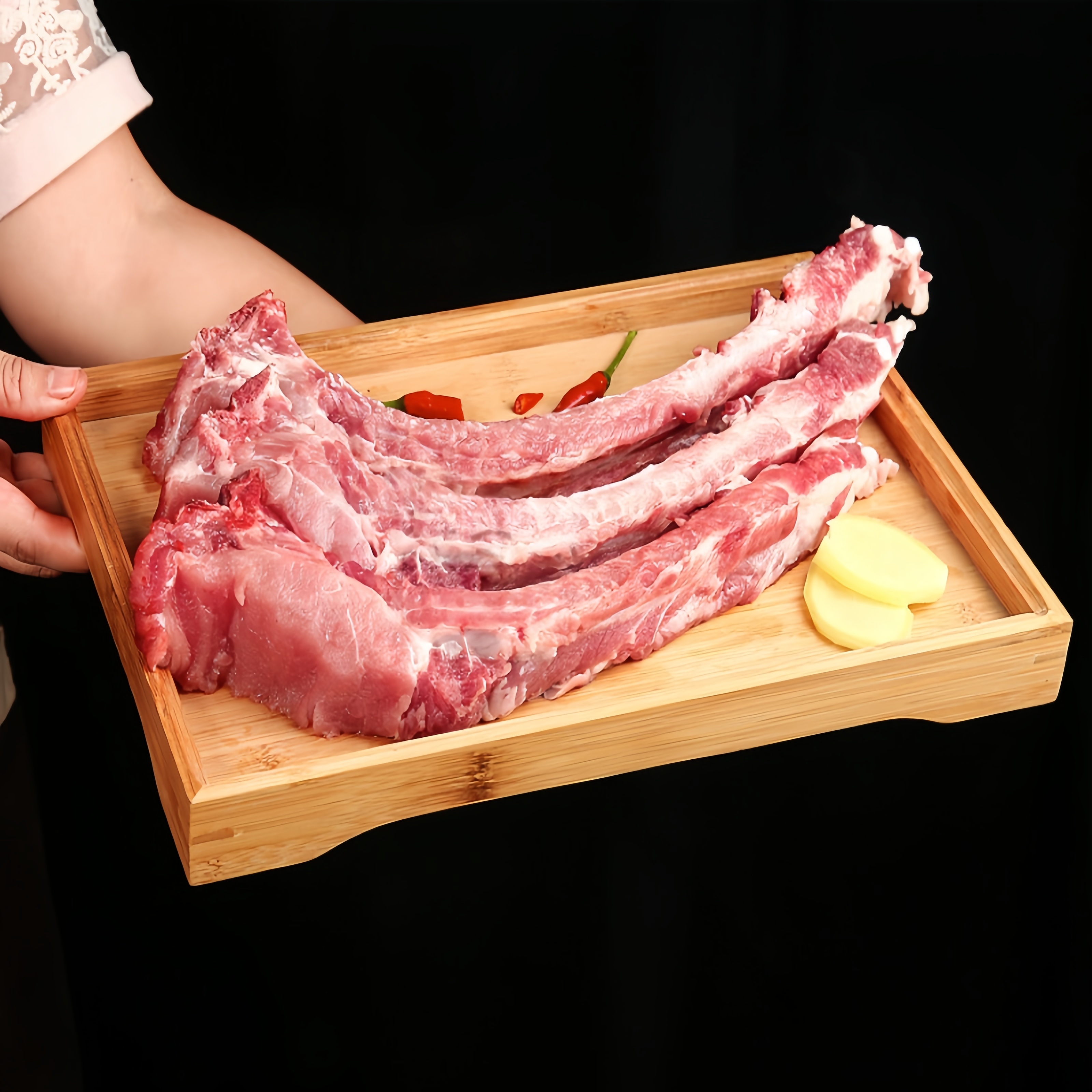 D农家散养土猪排骨猪前排带2%脆骨含量15%脊骨含量顺丰/京东包邮