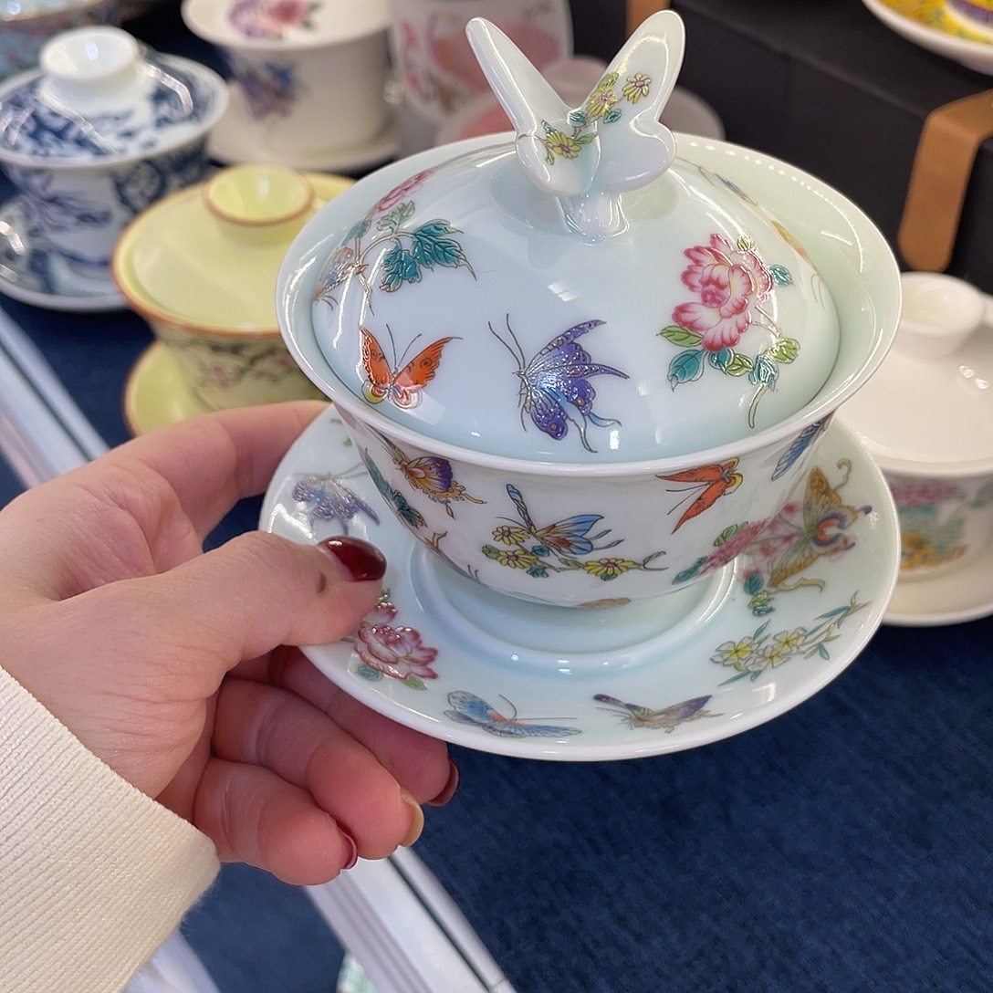 陶景德陶瓷盖碗茶具