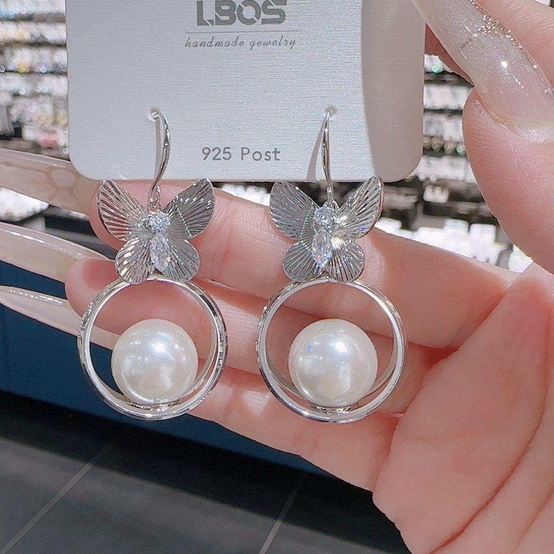 锆石铜合金925银耳环