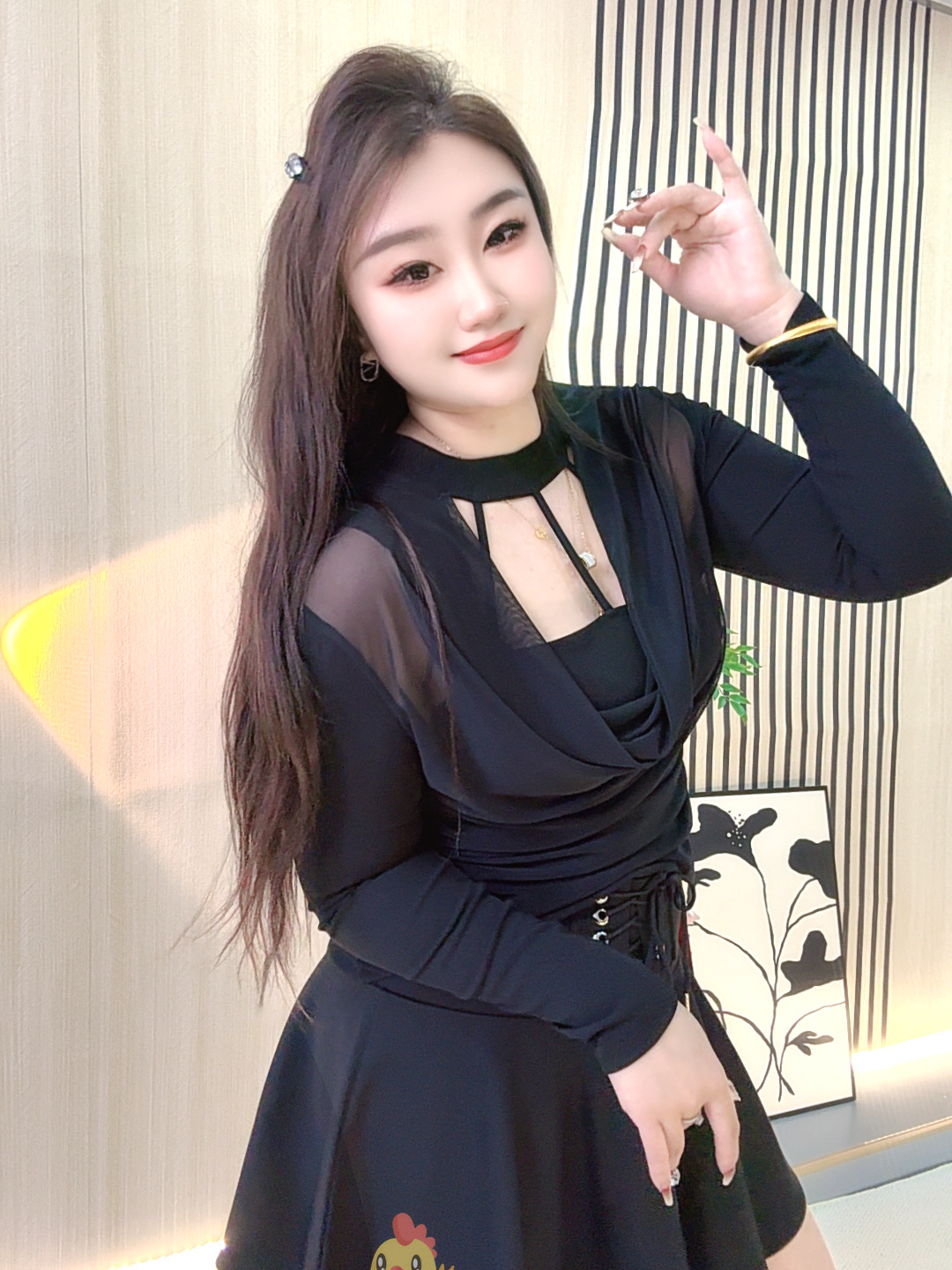 大码纯欲风时尚镂空网纱性感打底衫1135大码女装胖mm大码女装