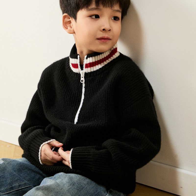 儿童100%山羊绒秋冬新品儿童加厚款羊绒衫