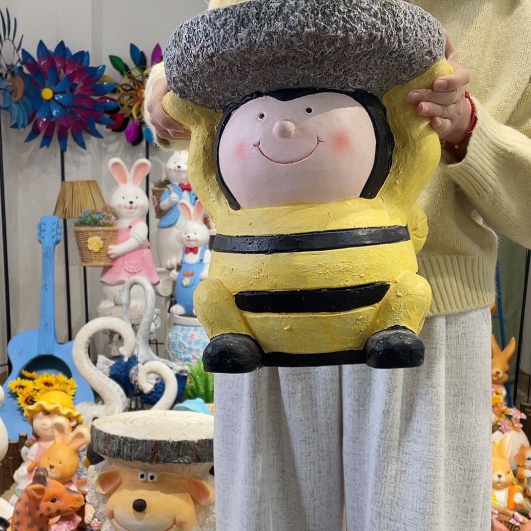 茶宠小蜜蜂坐凳花托