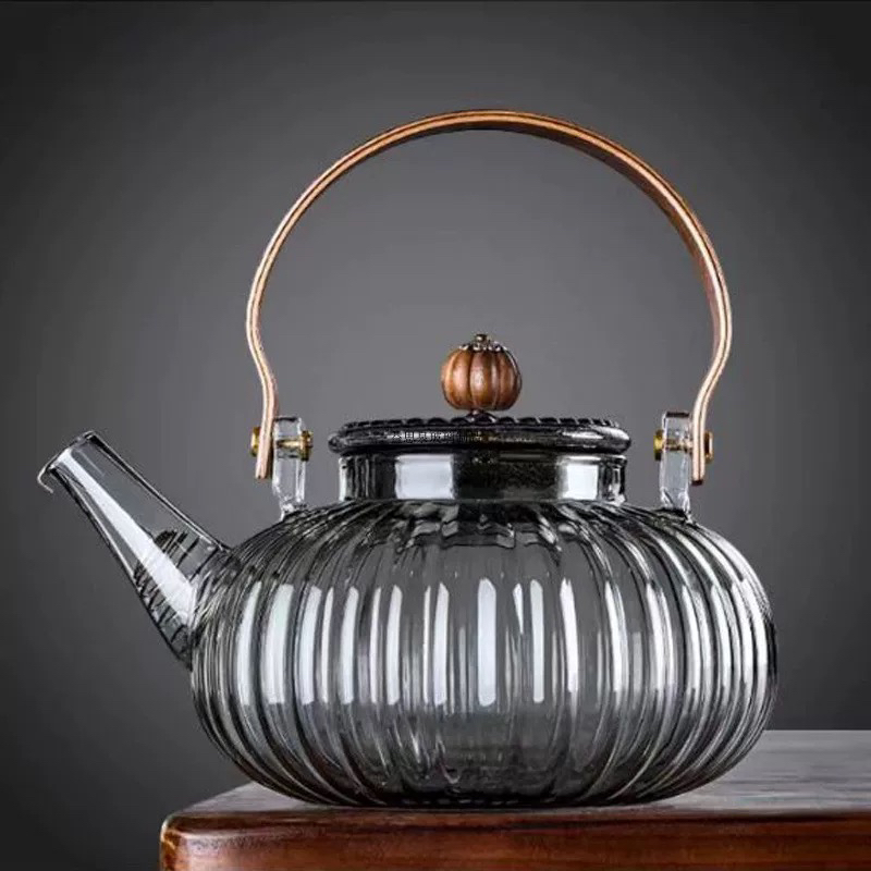 玻璃南瓜大手提梁壶B20