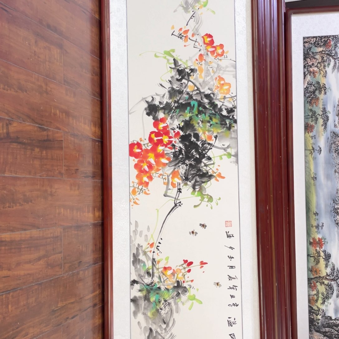 国画带框尺寸48*163厘米