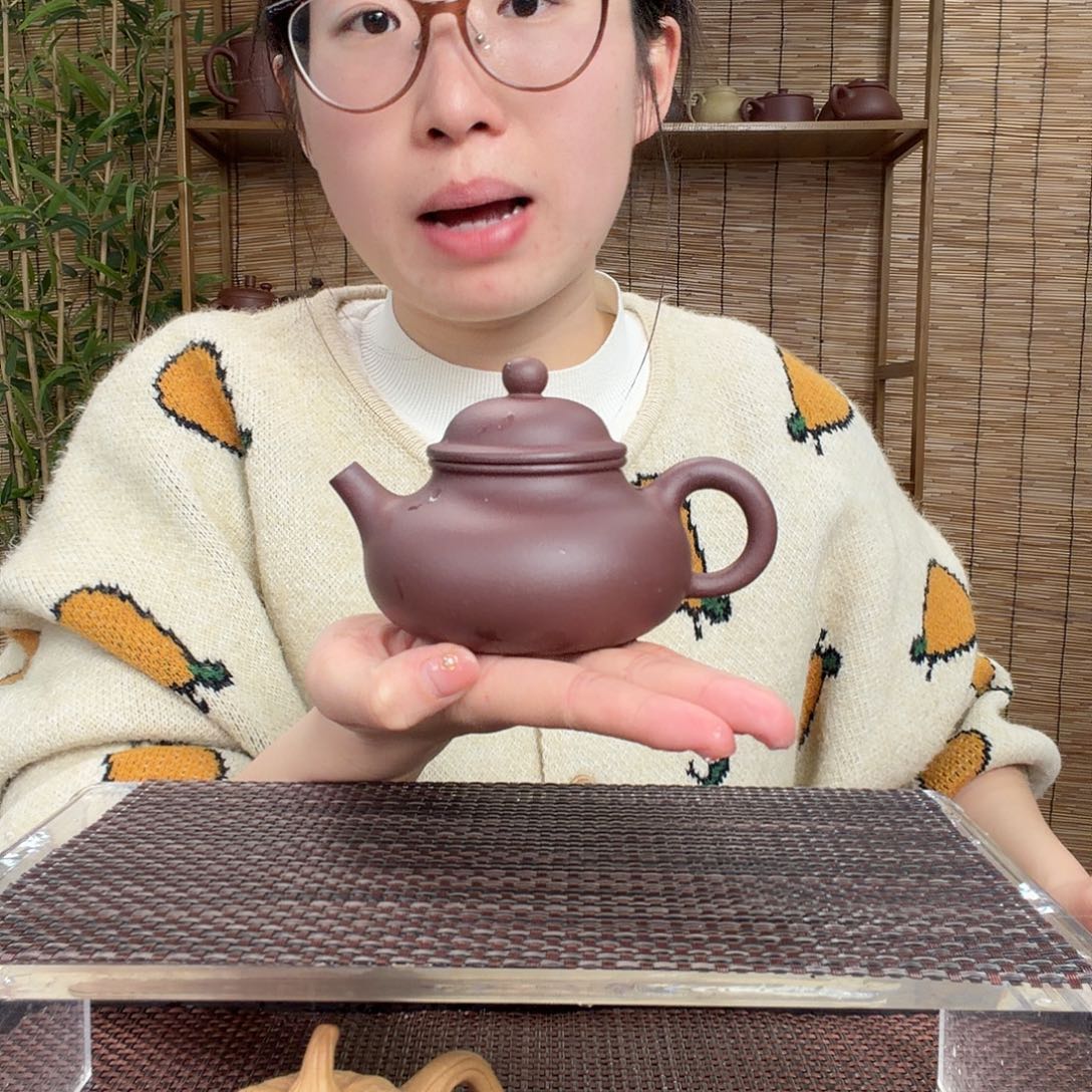 紫砂茶壶原矿湖父底槽青容天紫砂壶微瑕没礼盒200CC左右