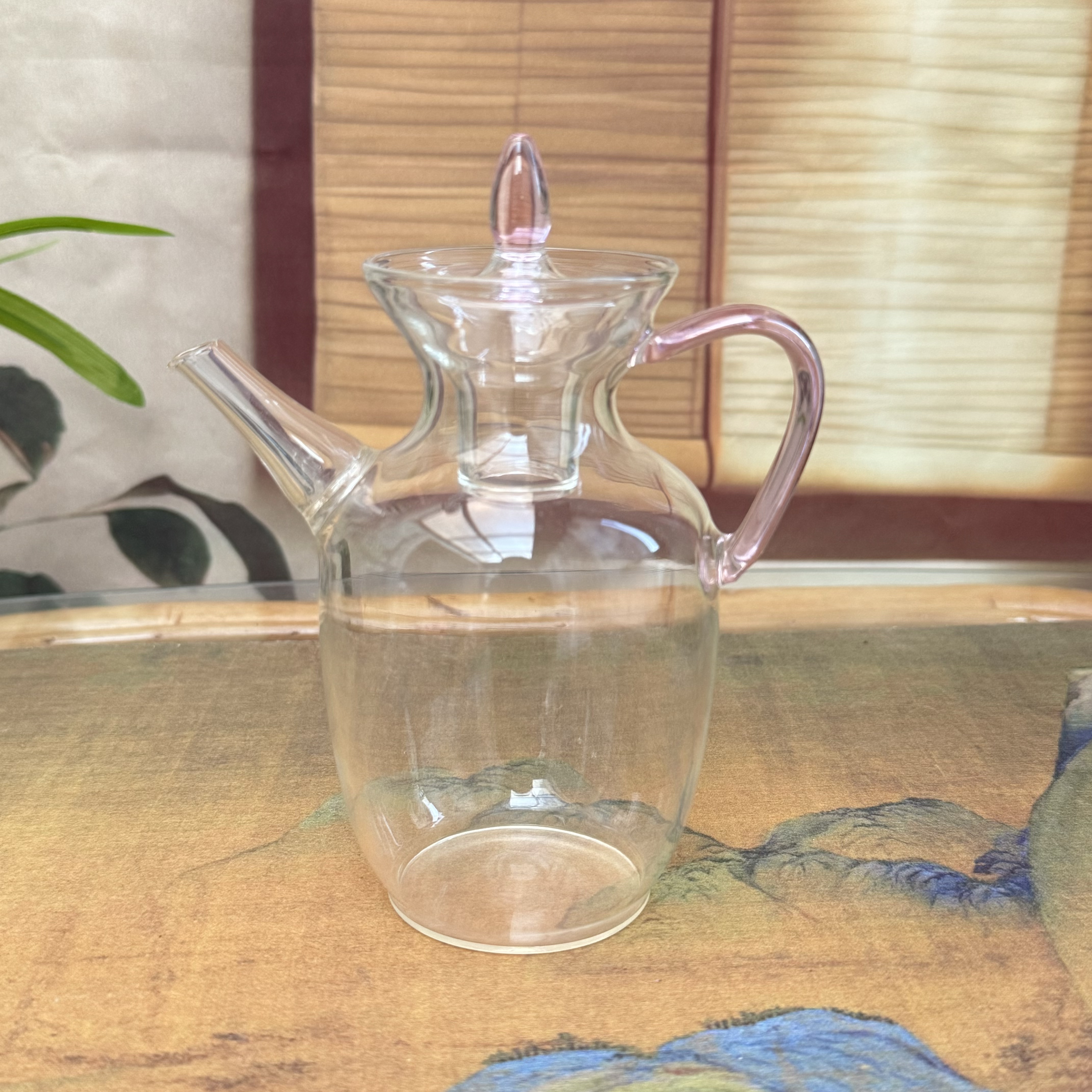 【小青柑专用】粉把仿宋手执壶高硼硅带盖玻璃绿茶壶公道杯煮茶壶