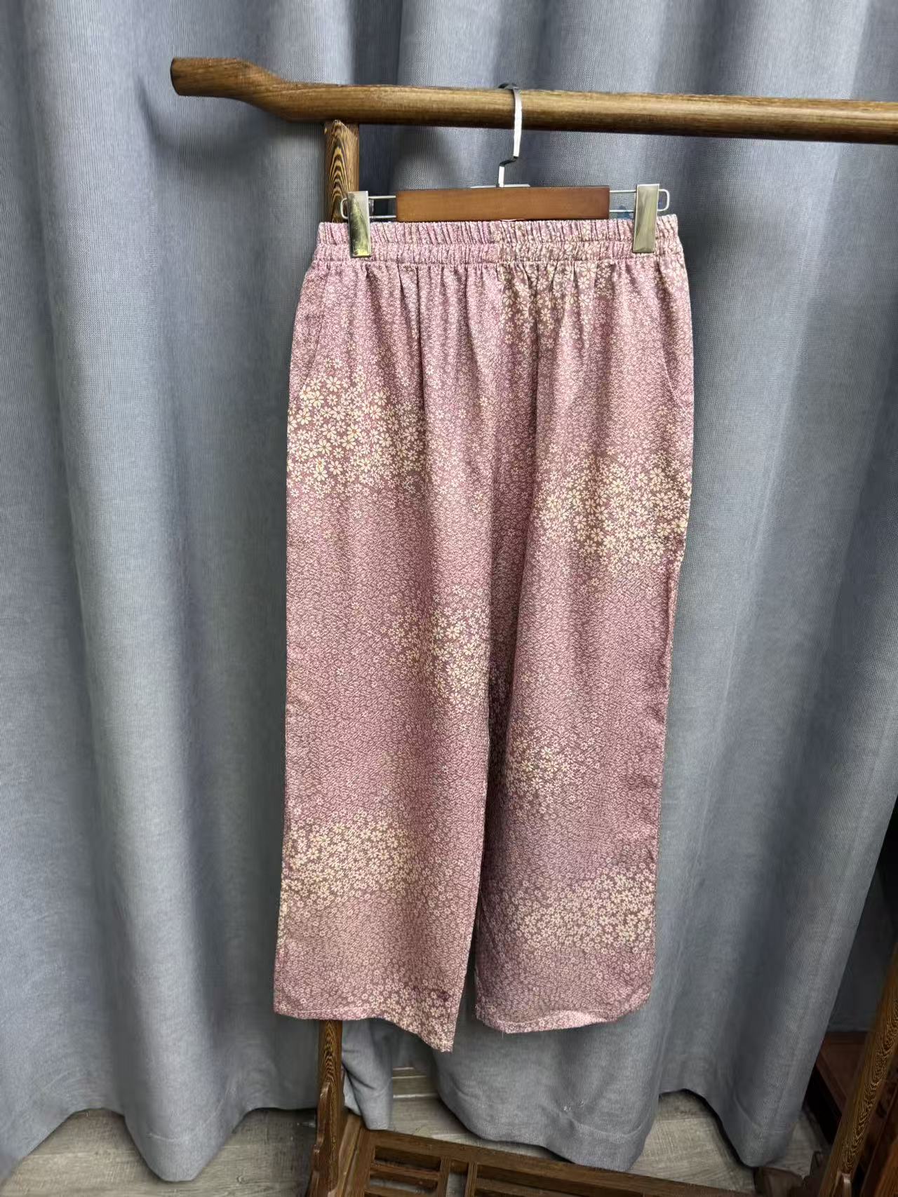 2025秋季新款时尚百搭桑蚕丝裤子女T466