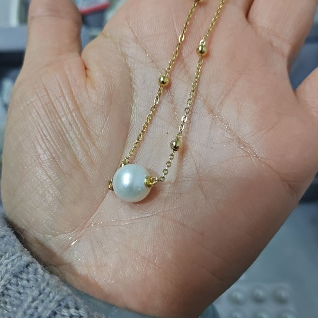 淡水珍珠银S925镶嵌手绳