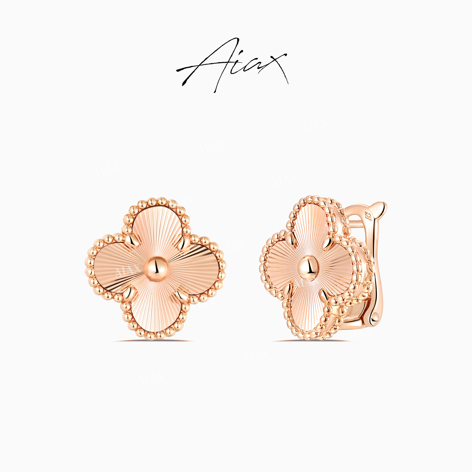 AIAX 流光风【秋上新】阿罕布拉LUCK幸运四叶耳环TSL1285