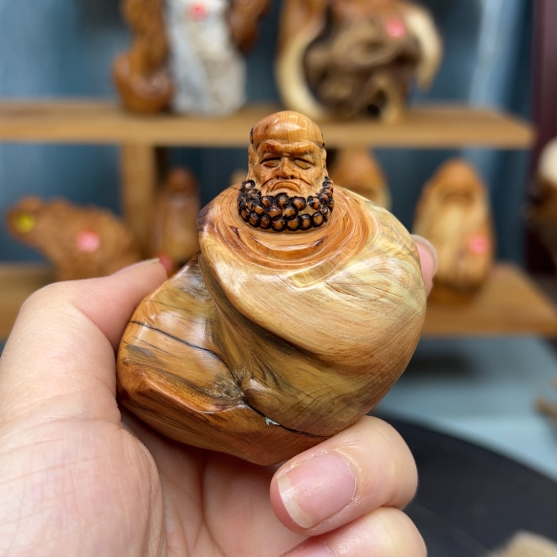 木崖柏木摆件手把件