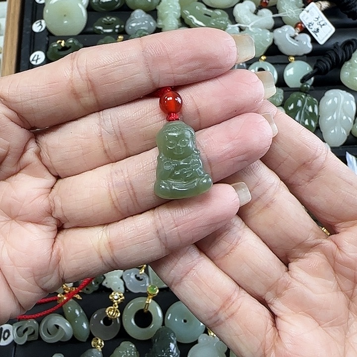 和田玉未镶嵌吊坠(不含链)