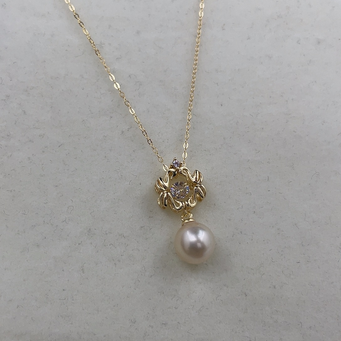 银S925镶嵌海水珍珠颈饰