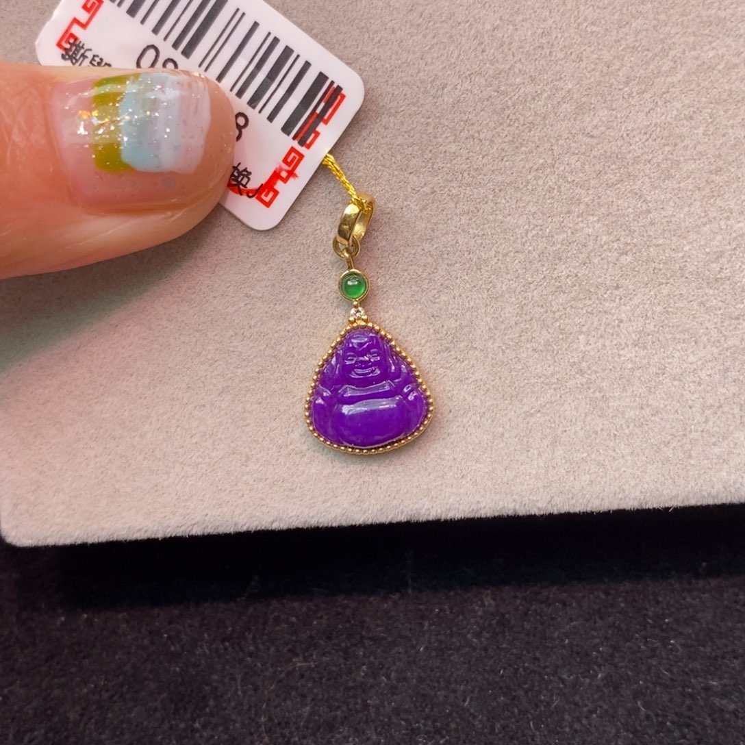 苏纪石（舒俱来）18K金镶嵌吊坠(不含链)