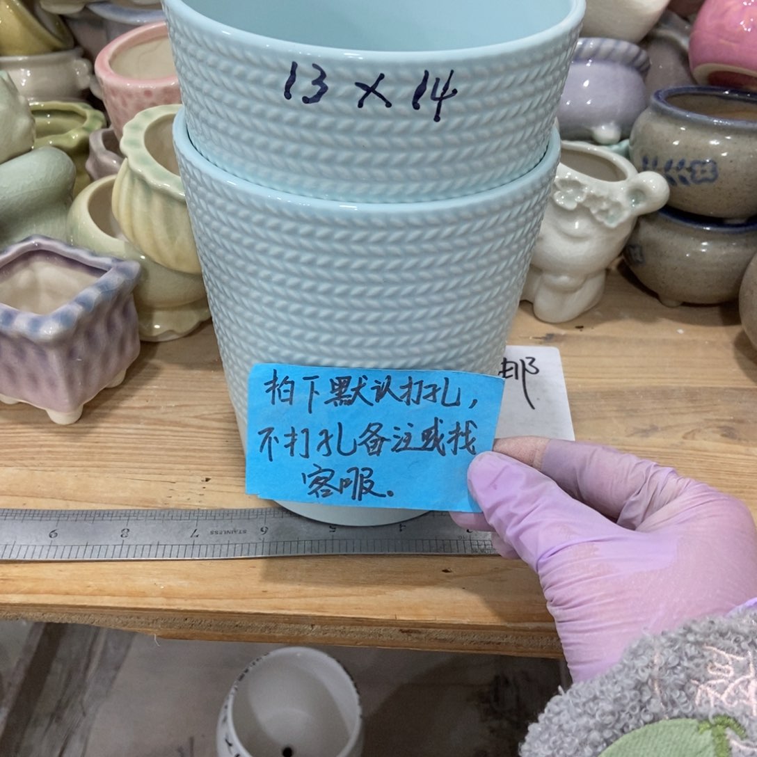 红陶高温陶瓷花盆满12米包邮