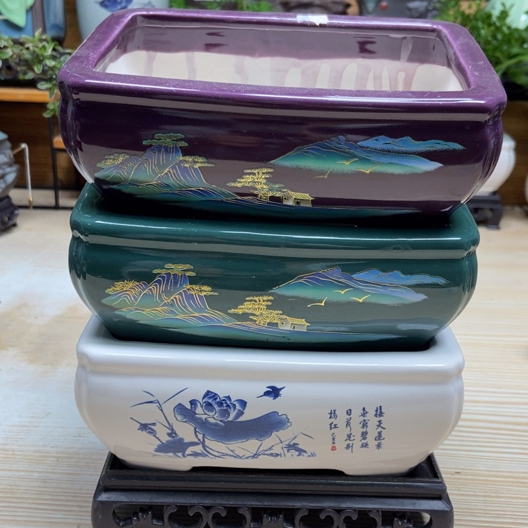 瓷片陶瓷花盆陶瓷艺术