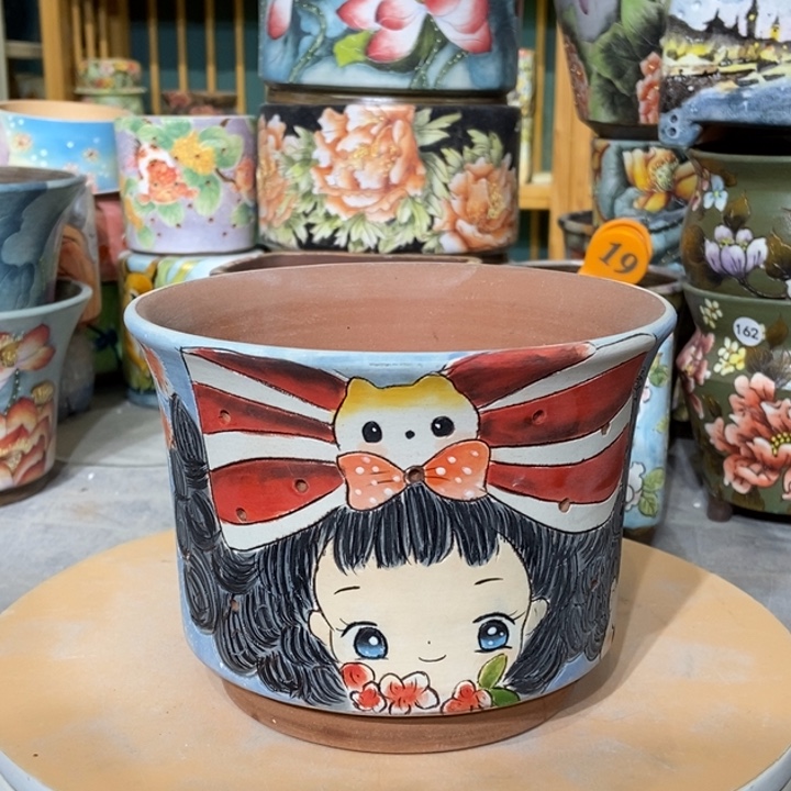 红陶景德镇艺术手绘作品