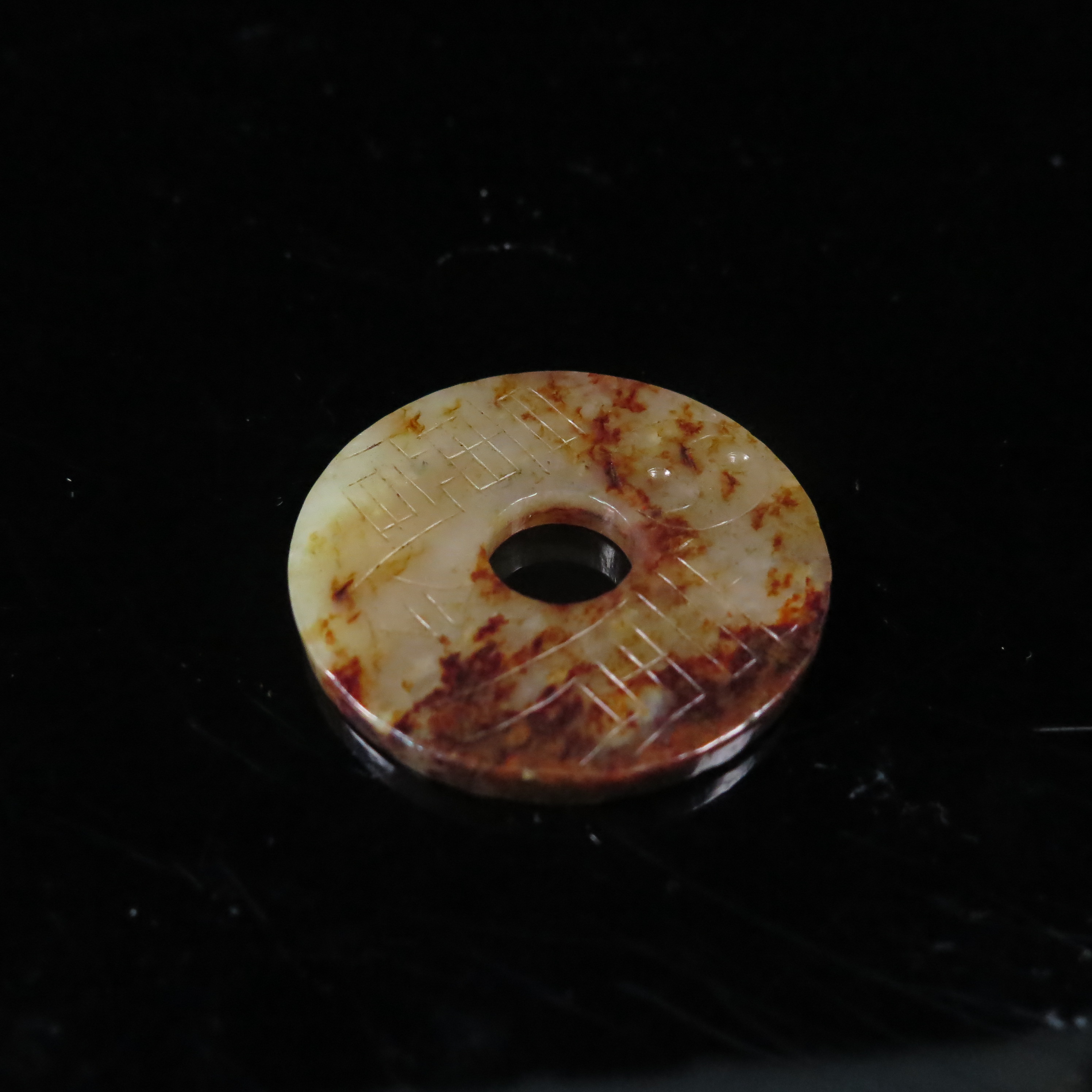 清代提色道教玉璧/HY559708/和田玉/槐荫山房