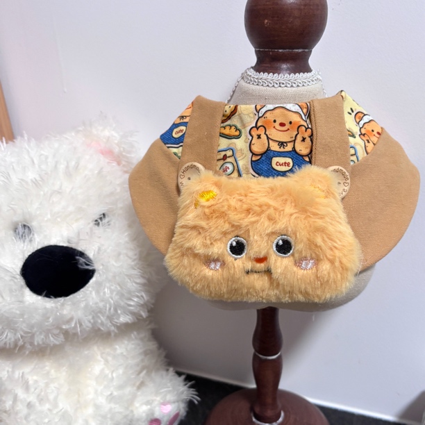 原创款宠物口水巾猫狗围脖黄油小熊背带裤