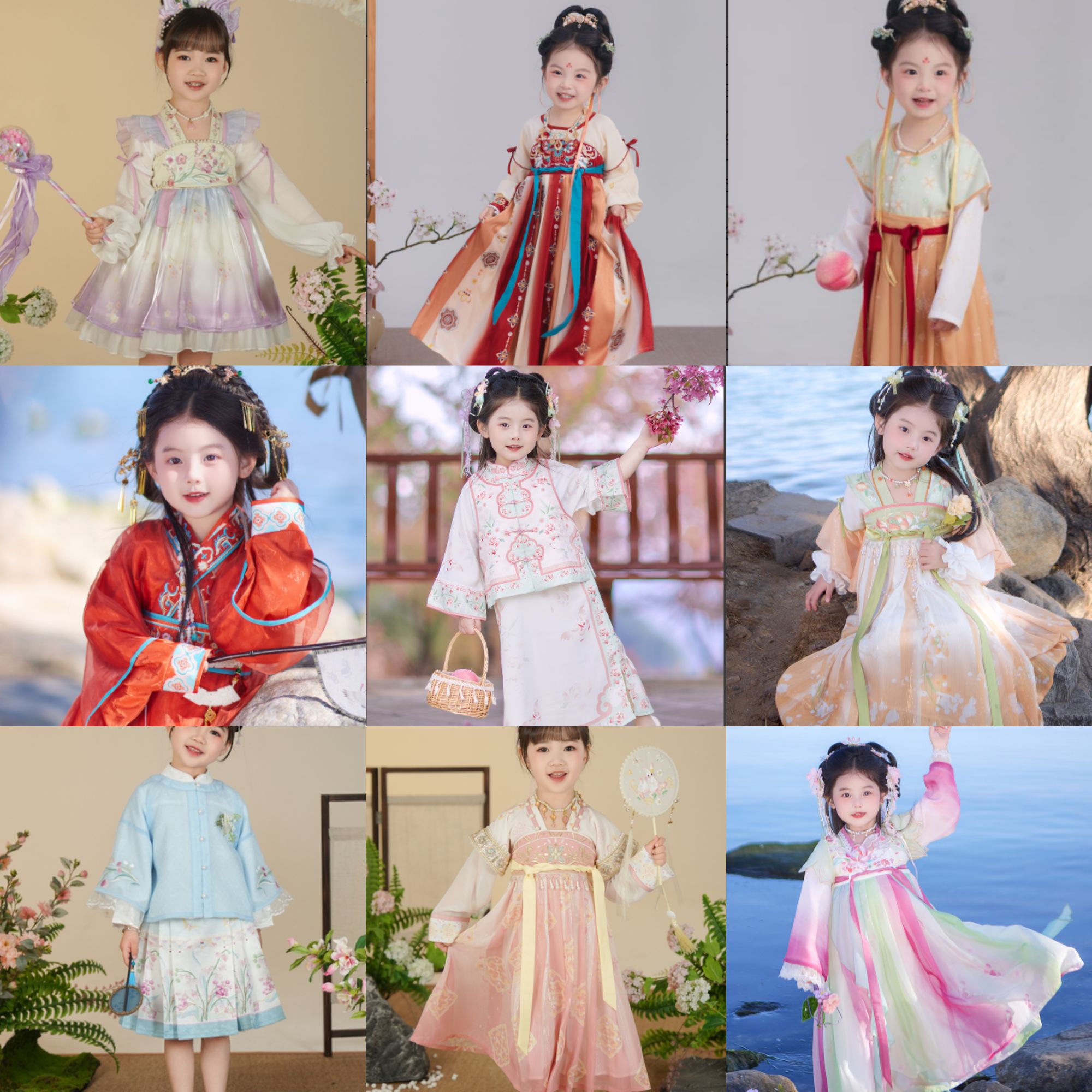 今兮古兮春秋款襦裙套装女童清货集合链接3