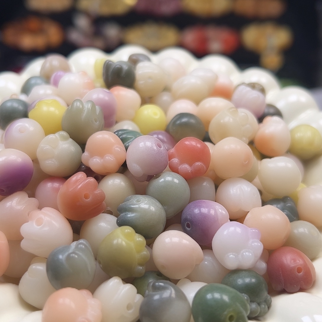 菩提根/象牙果手串卡12多宝猫爪40颗