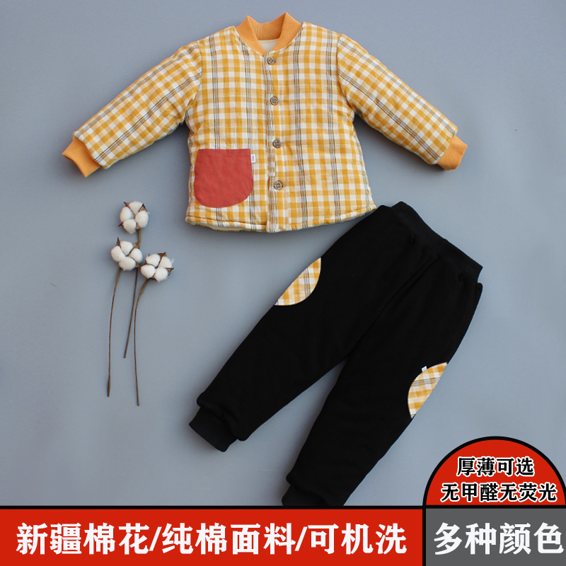 宝宝棉花棉衣纯手工婴幼儿棉袄棉裤套装男女儿童冬季加厚保暖棉服