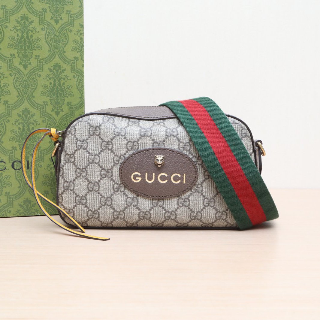 95新 GUCCI/古驰 活动黑黑 Neo Vintage 虎头 相机包