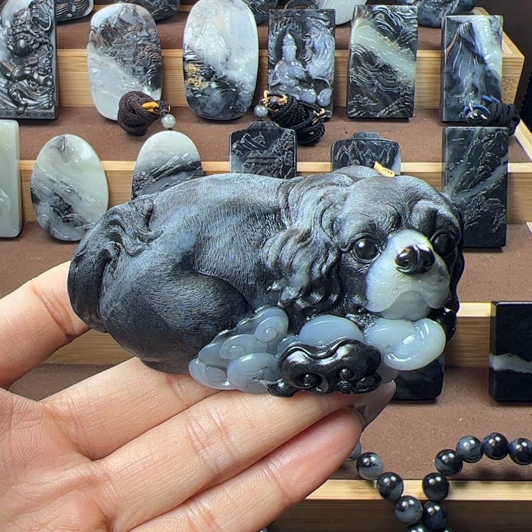 和田玉把件未镶嵌不**见