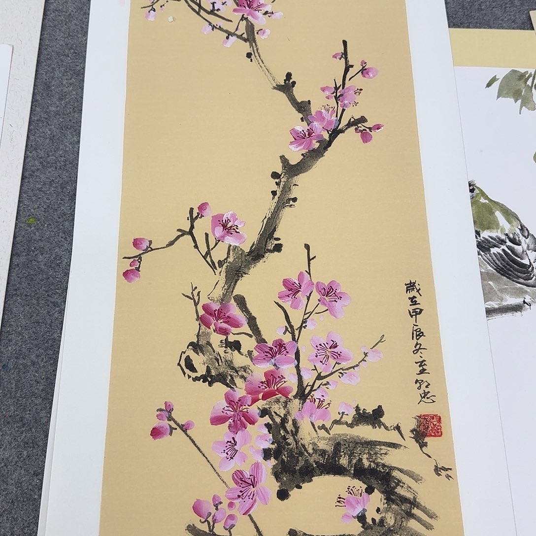国画国画立体兰花