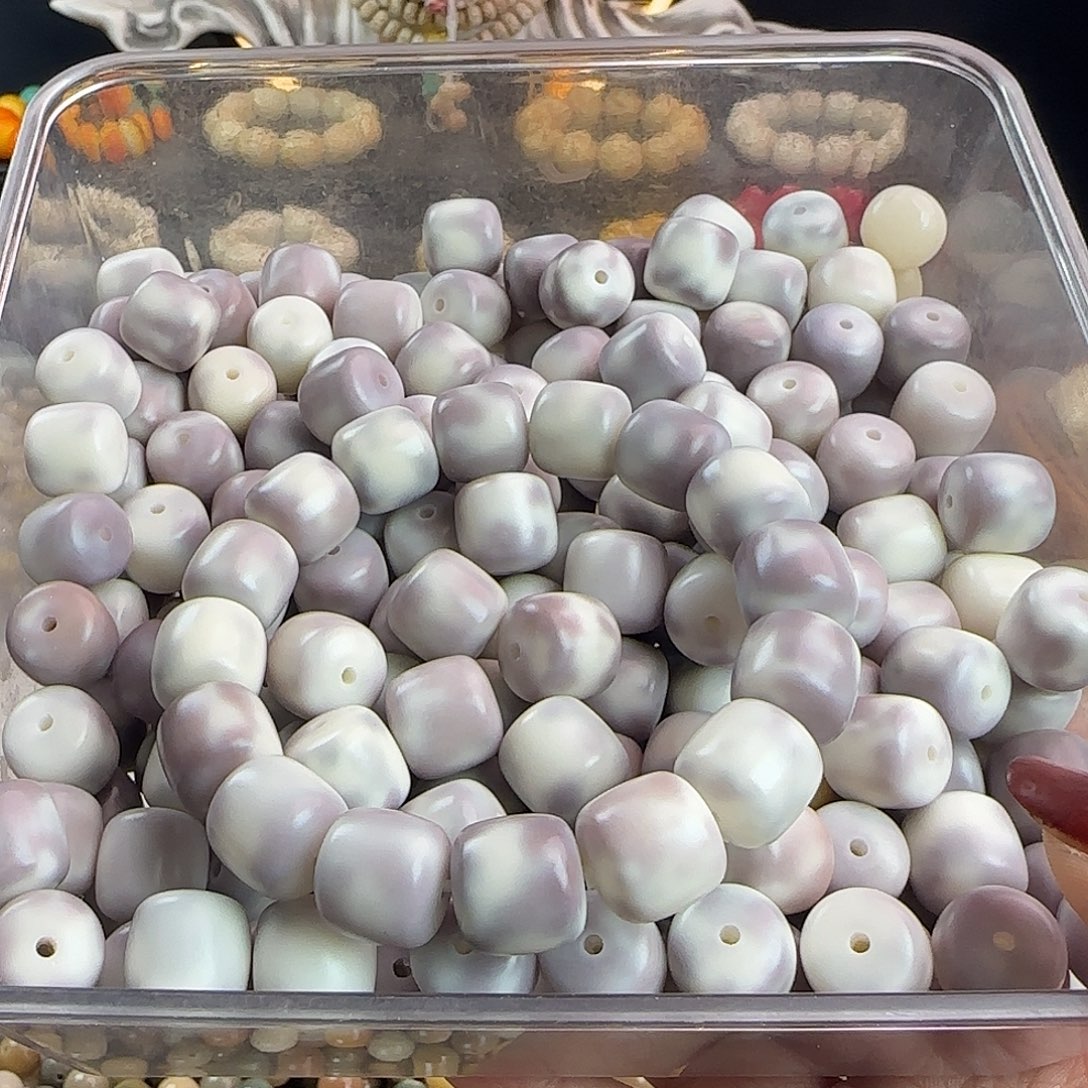 菩提根/象牙果手串卡14干磨糯米糍正桶100颗