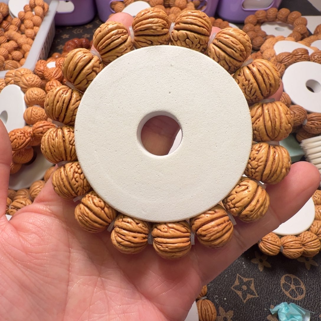 桃核手串苹果园手串17+