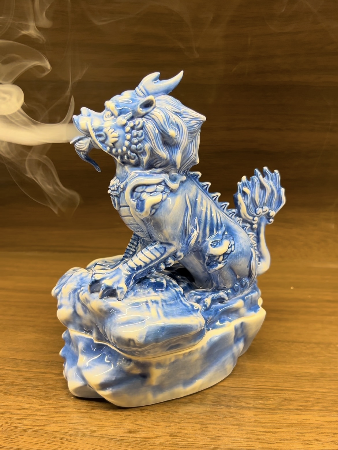 鬼迷日眼之獬豸招财茶宠香薰炉摆件手工创意陶瓷玄关茶室茶桌摆件