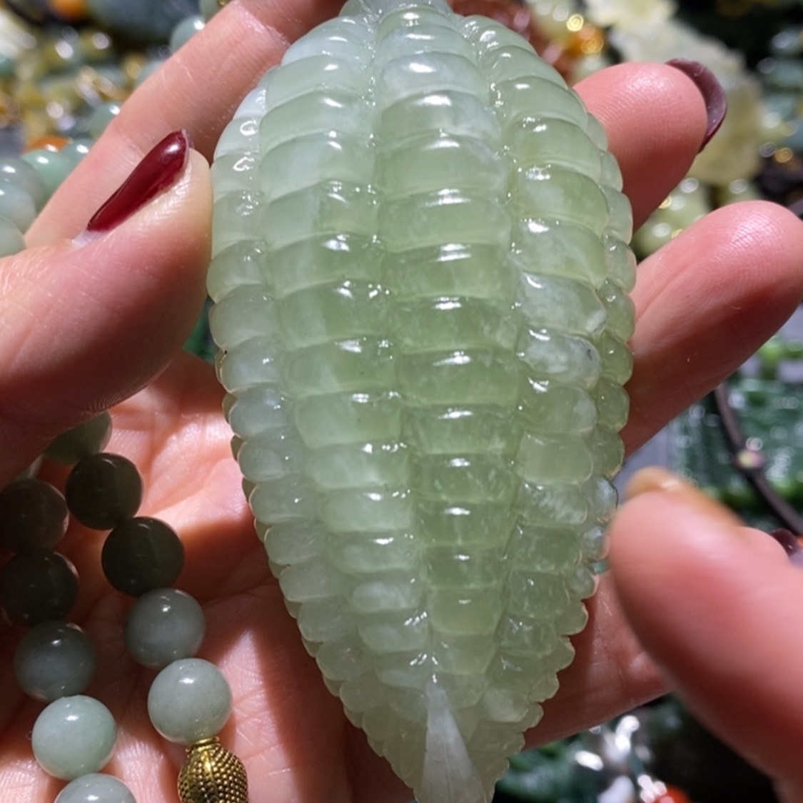 【闪购商品】岫玉毛衣链未镶嵌