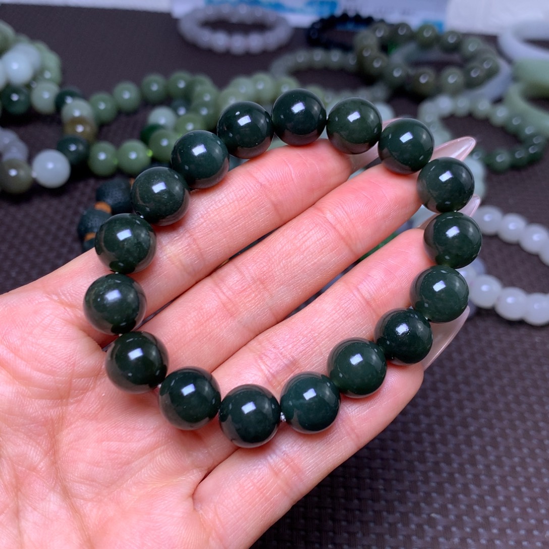 和田玉未镶嵌手串卡12