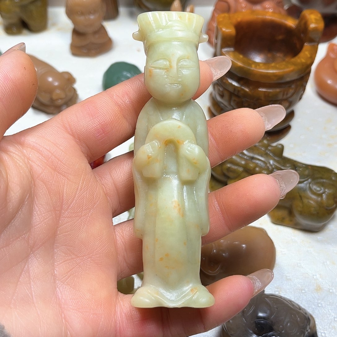 白玉菩提吊坠王*士白玉菩提吊坠