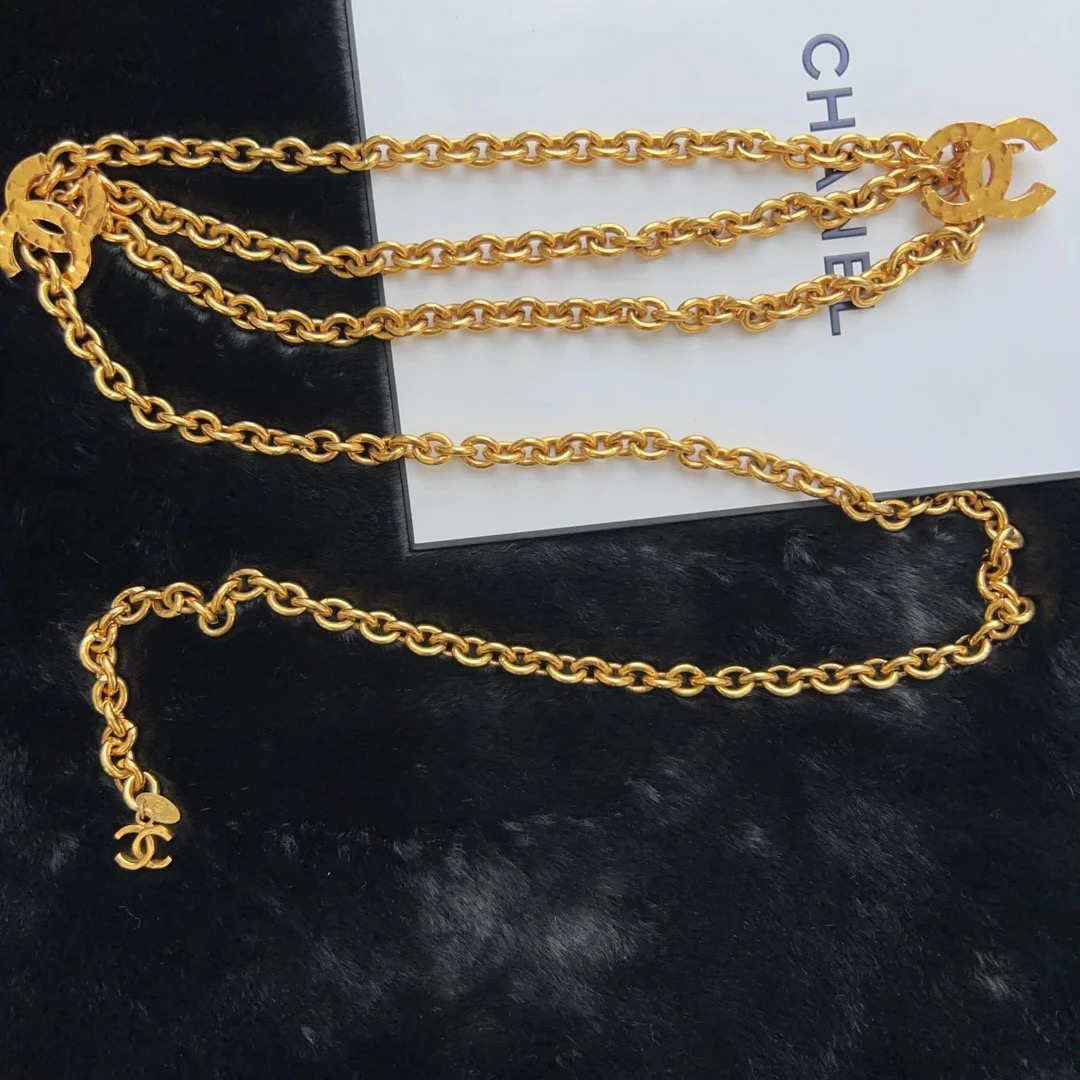 95新 Chanel/香奈儿 Chanel vintage香奈儿中古双c腰链