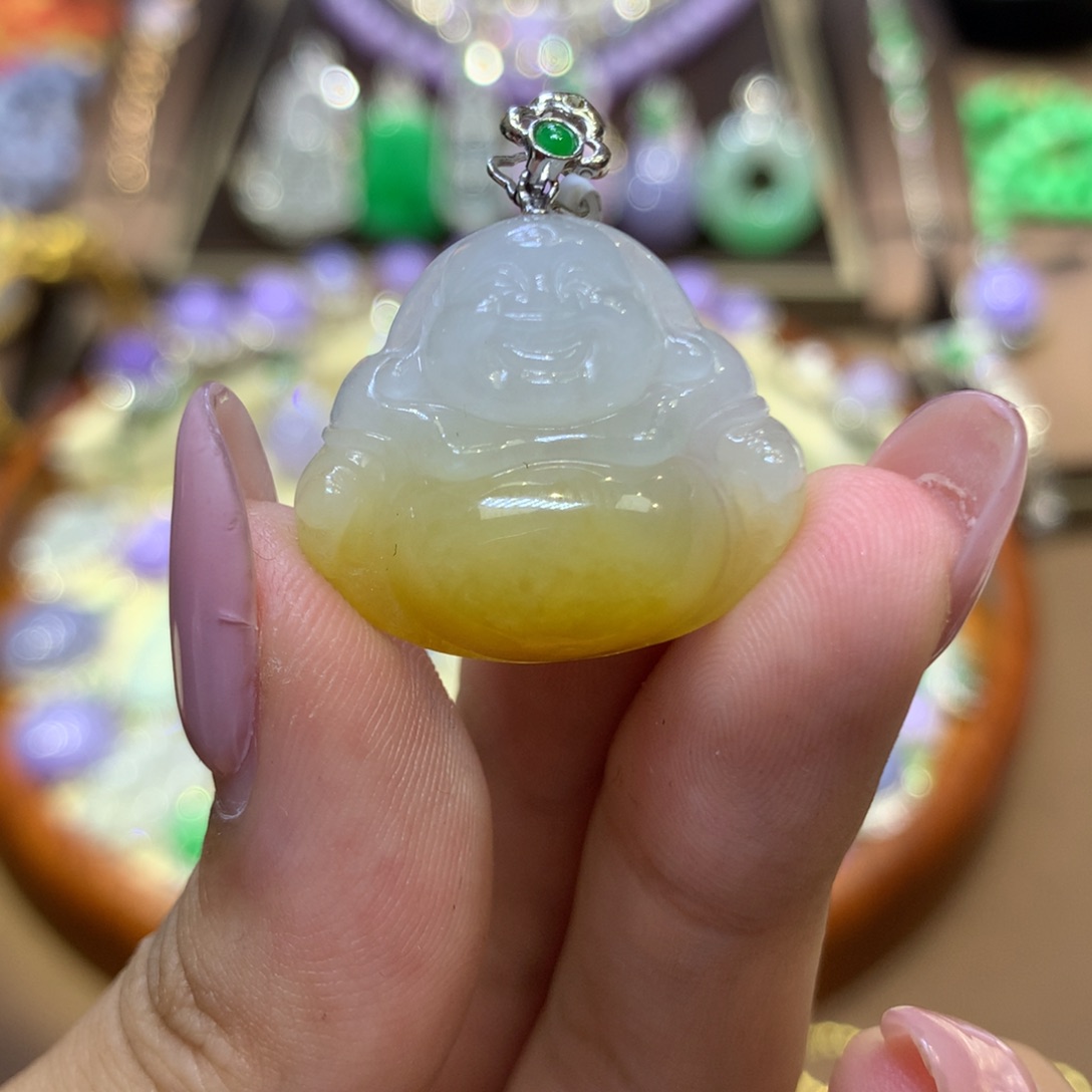 【闪购商品】翡翠18K金镶嵌颈饰翡翠