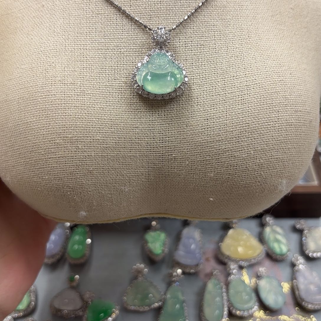 ****a翡翠银S925镶嵌吊坠(不含链)