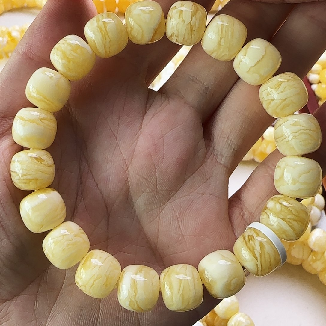 琥珀未镶嵌手链蜜蜡手串