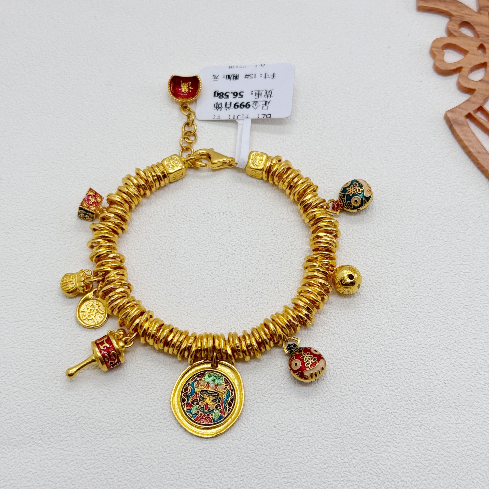 足金999手工盘缠 卡6 15CM 56.58