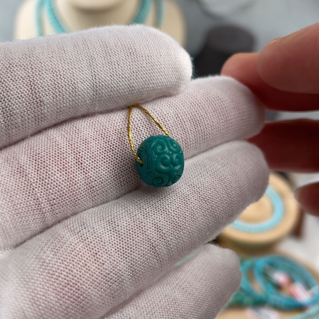 绿松石手链未镶嵌精品回纹卡10×8