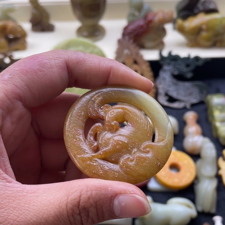 蛇纹石玉颈饰未镶嵌857