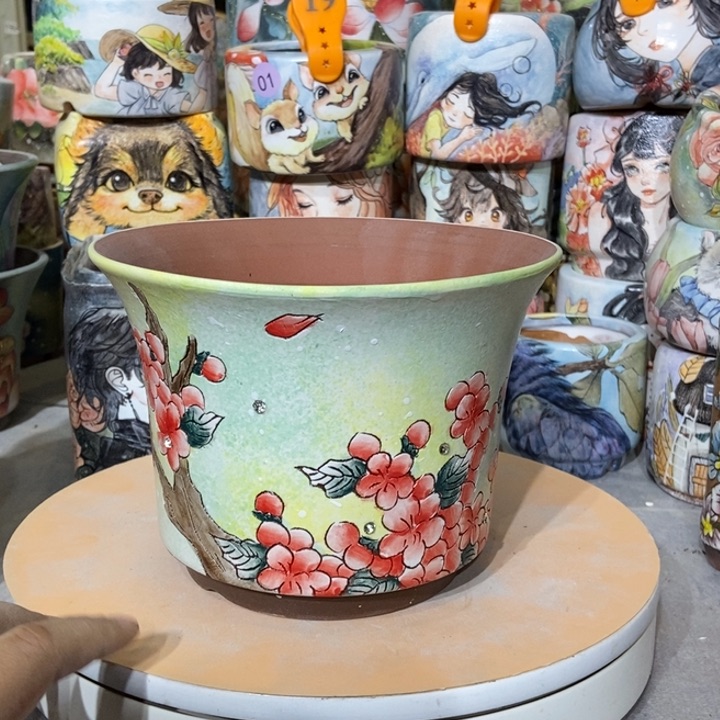 红陶景德镇艺术手绘作品