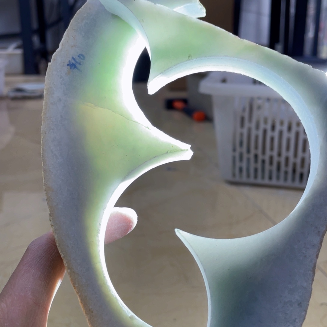 翡翠挂件未镶嵌K缅甸天然翡翠片料