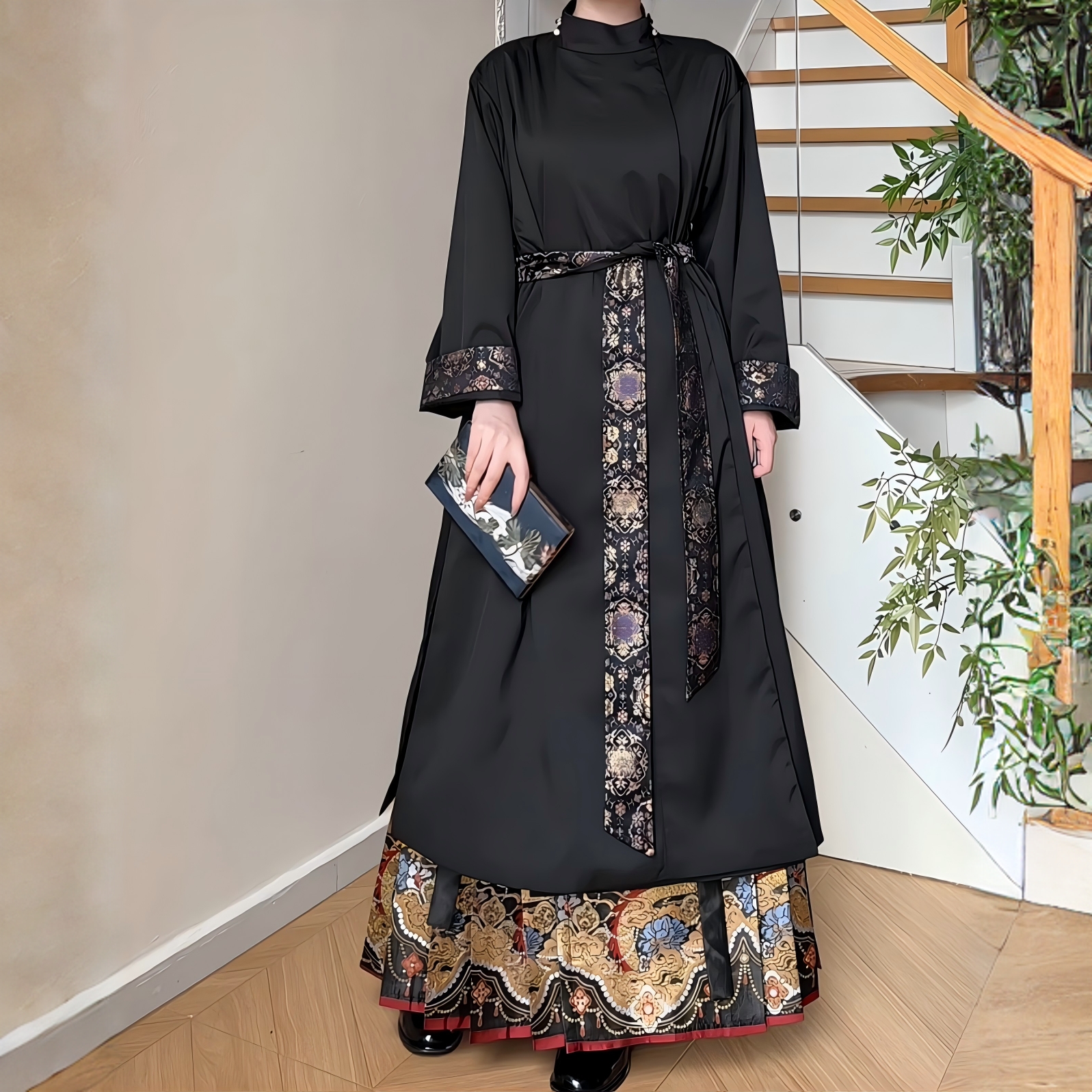 汉衣织造【锦绣长安】唐圆领袍改良款 秋季修身风衣微胖MM琥珀流光