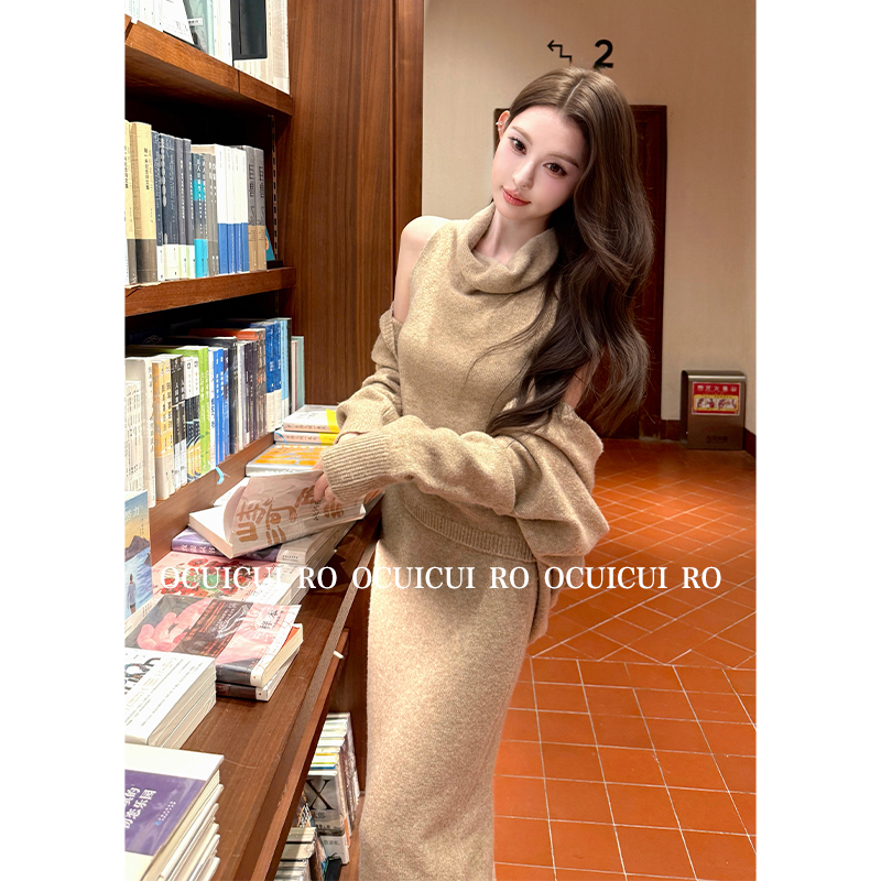 CUI CUI 崔崔【里约书店】复古休闲风秋季时尚套装长袖甜辣风套装