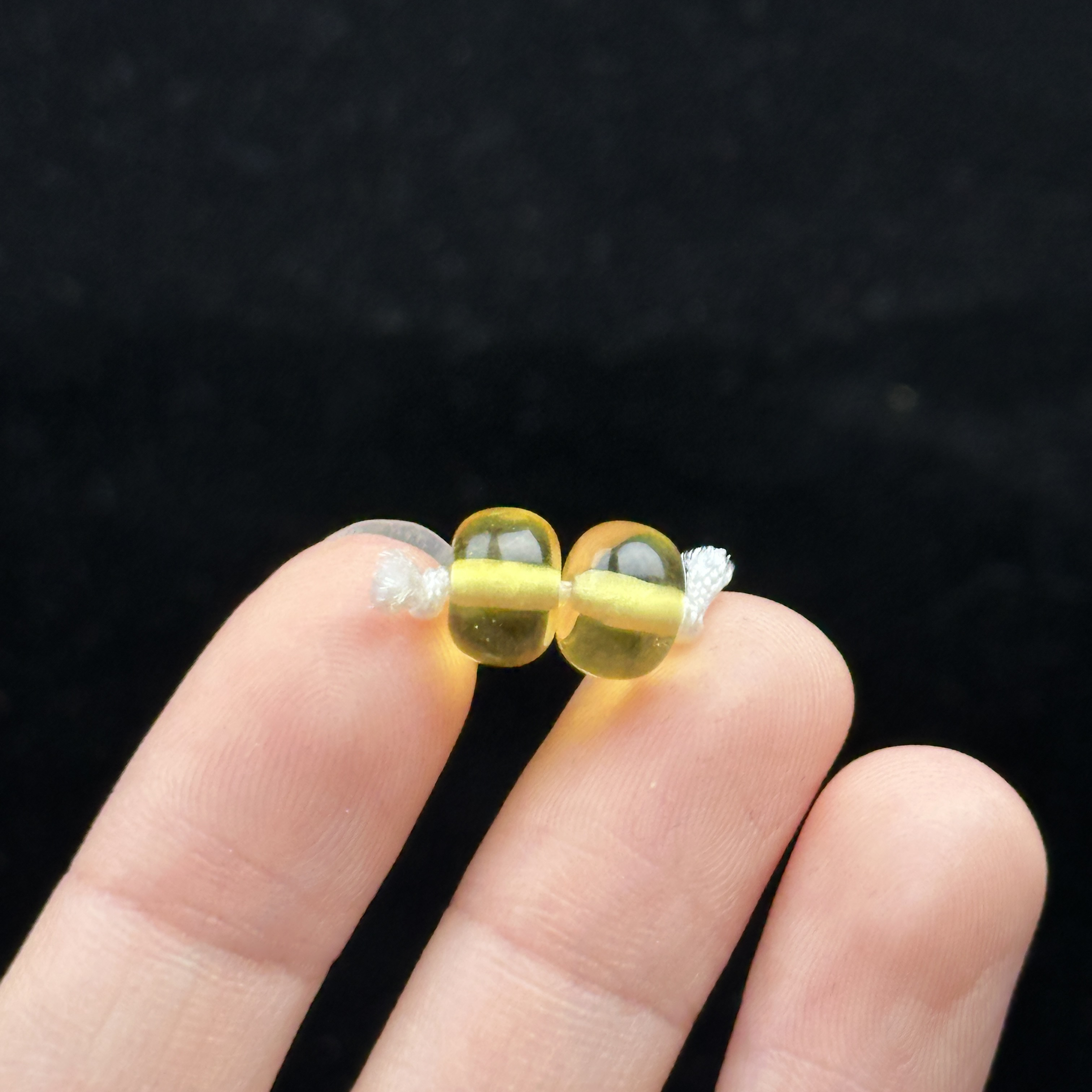 K8044天然原矿蜜蜡 老型对珠 8mm支持复检假一罚十