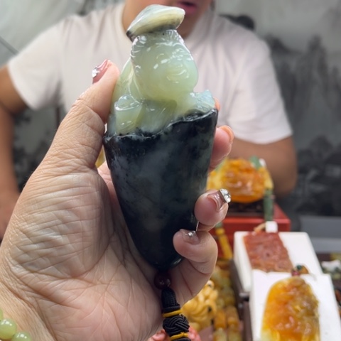 岫玉手把件未镶嵌手把