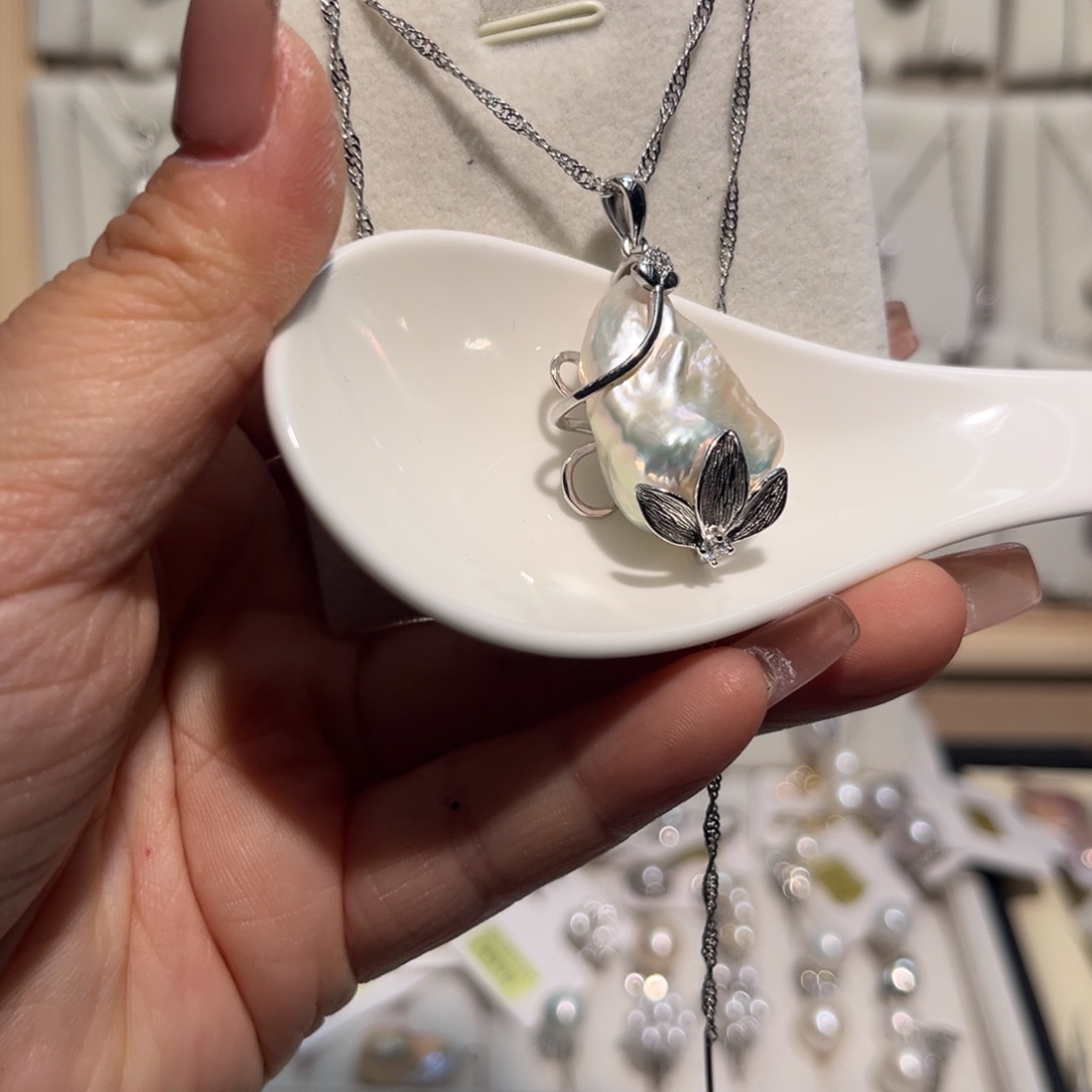 非金属无925银巴洛克炫彩蓝